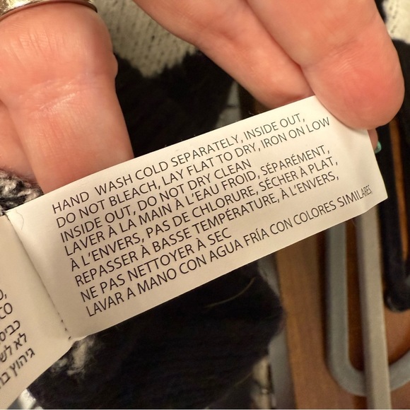 Black Tape Checkered V Neck Sweater - Picture 5 of 5